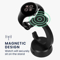kwmobile USB Charger compatible with Google Pixel Watch 3 / Pixel Watch 2 / Fitbit Versa 4 3 2 / Ace LTE - USB Cable Charger Stand - Smart Watch Charging Station - Charging Cable with Stand Function