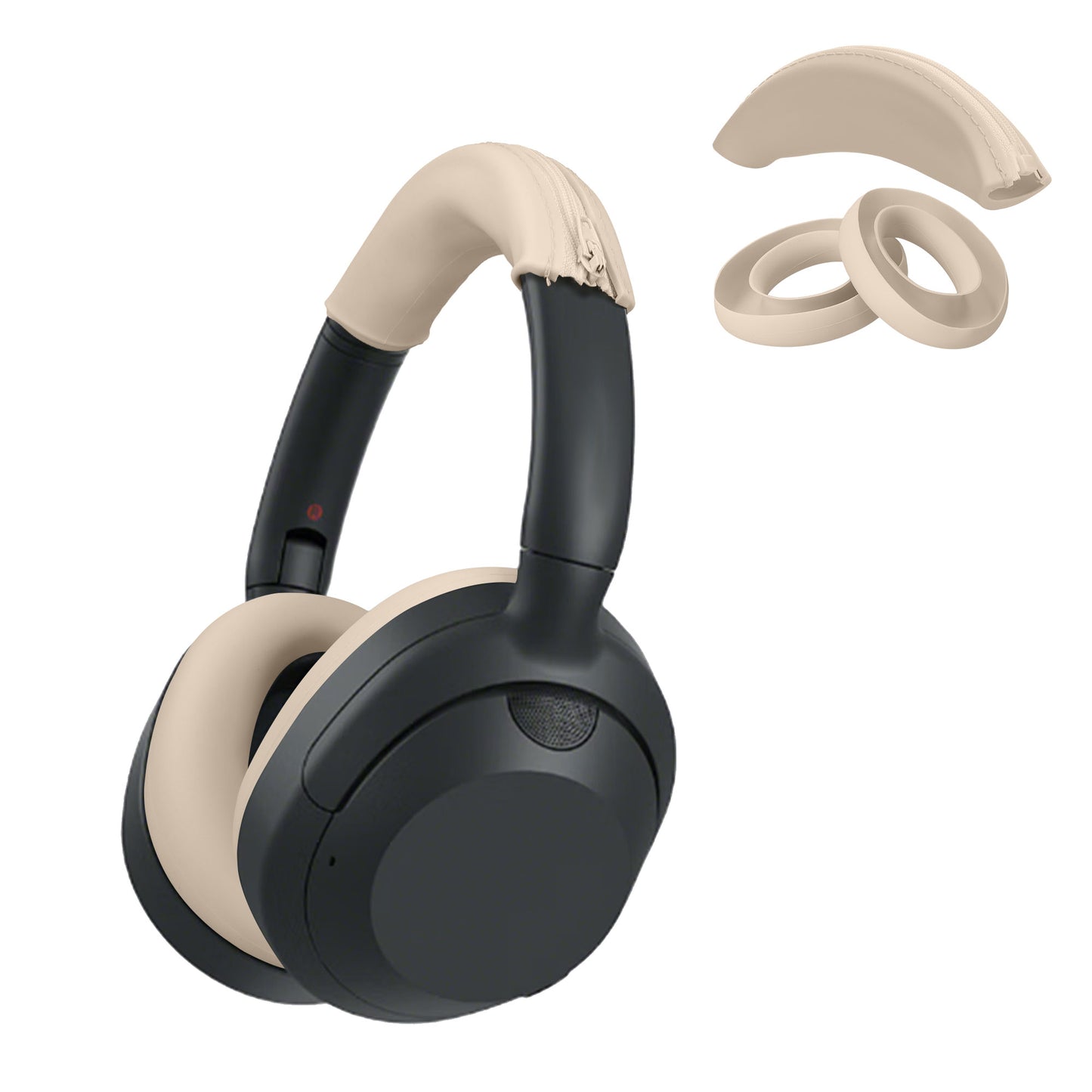 kwmobile Kopfband Abdeckung Ohrpolster Set kompatibel mit Sony ULT WEAR / WH-ULT900N - Headband Case - Kopfhörer Ersatz Polster - Schutz in Beige Beige  