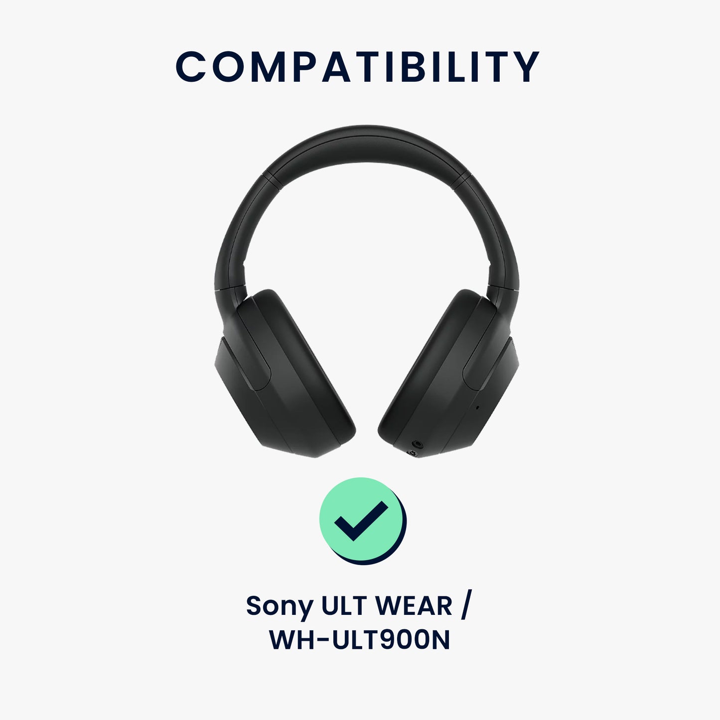 kwmobile Headband Cover Earpad Set compatible with Sony ULT WEAR / WH-ULT900N - Headband Case - Headphone Replacement Pads - Protection
