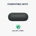 kwmobile Case Compatible with Sony WF-C700N Headphones Case Cover with Hand Strap