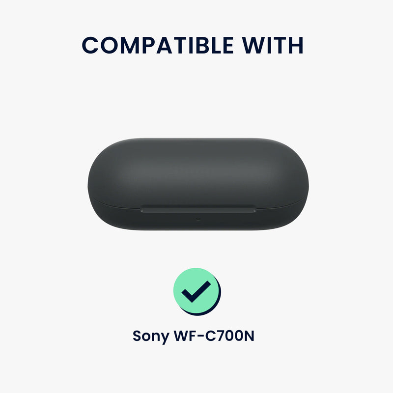 kwmobile Case Compatible with Sony WF-C700N Headphones Case Cover with Hand Strap