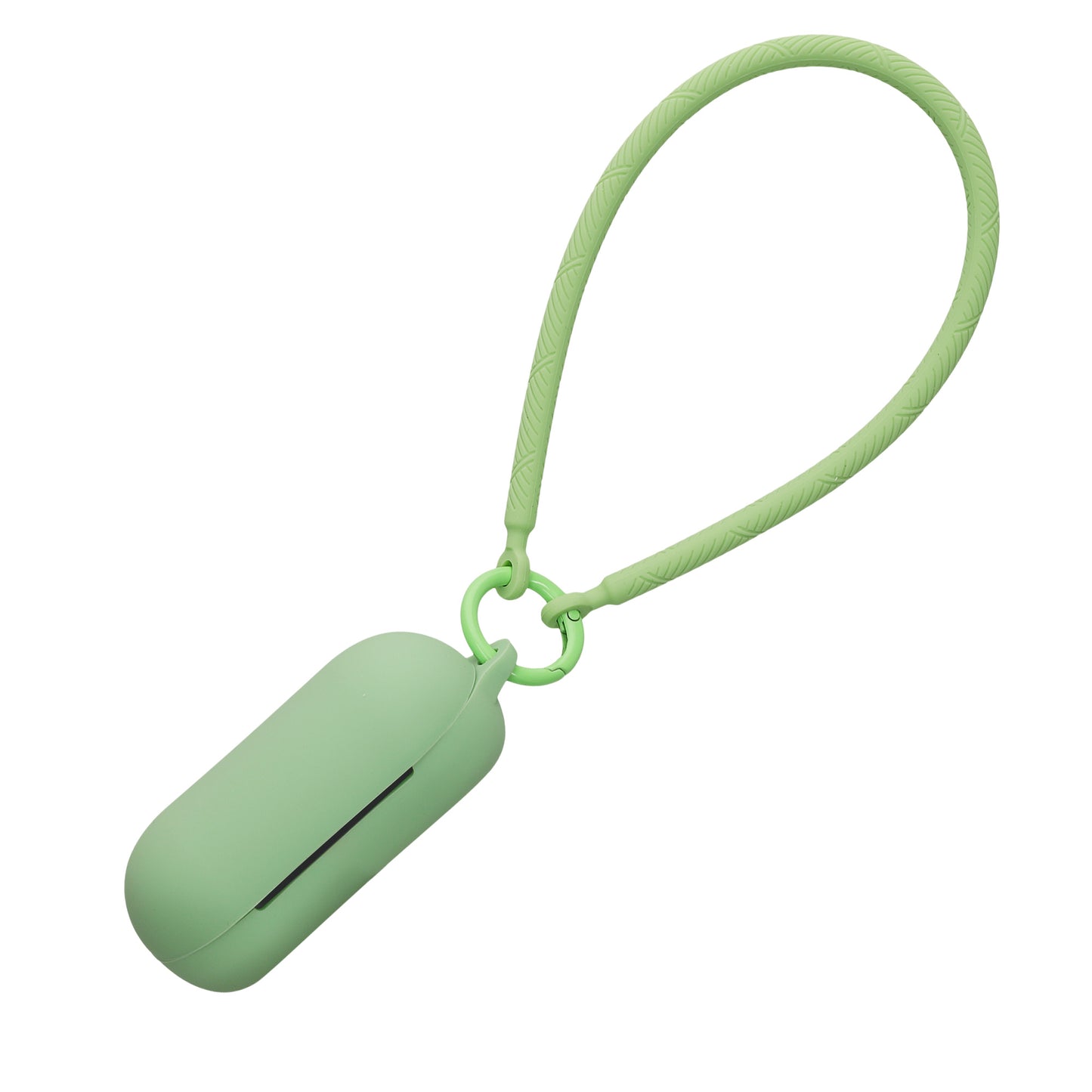 kwmobile Hülle kompatibel mit Sony WF-C700N Kopfhörer - Silikon Schutzhülle Etui Case Cover - mit Handschlaufe Matcha Grün Matcha Grün  [dsg02]