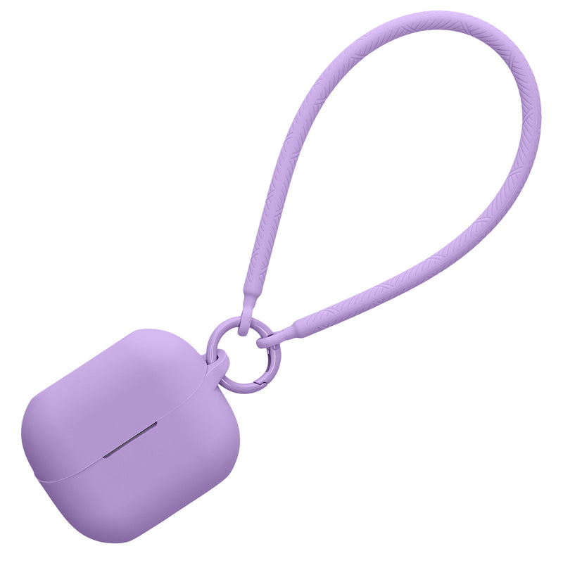 kwmobile Hülle kompatibel mit Samsung Galaxy Buds 3 / Galaxy Buds 3 Pro Kopfhörer - Silikon Schutzhülle Etui Case Cover - mit Handschlaufe Violett Violett  [dsg02]