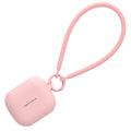 kwmobile Hülle kompatibel mit Samsung Galaxy Buds 3 / Galaxy Buds 3 Pro Kopfhörer - Silikon Schutzhülle Etui Case Cover - mit Handschlaufe Altrosa Altrosa  [dsg04]