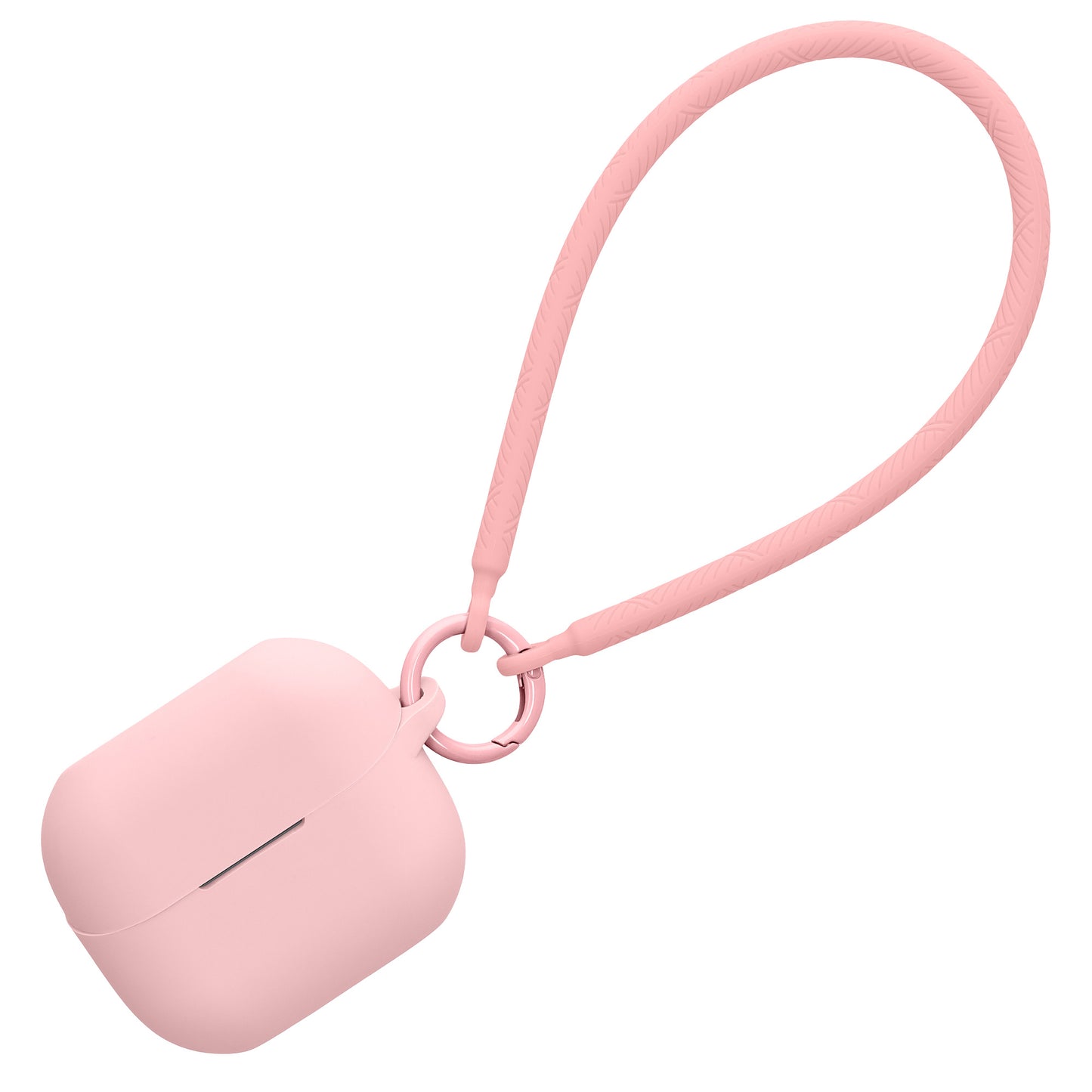 kwmobile Hülle kompatibel mit Samsung Galaxy Buds 3 / Galaxy Buds 3 Pro Kopfhörer - Silikon Schutzhülle Etui Case Cover - mit Handschlaufe Altrosa Altrosa  [dsg04]