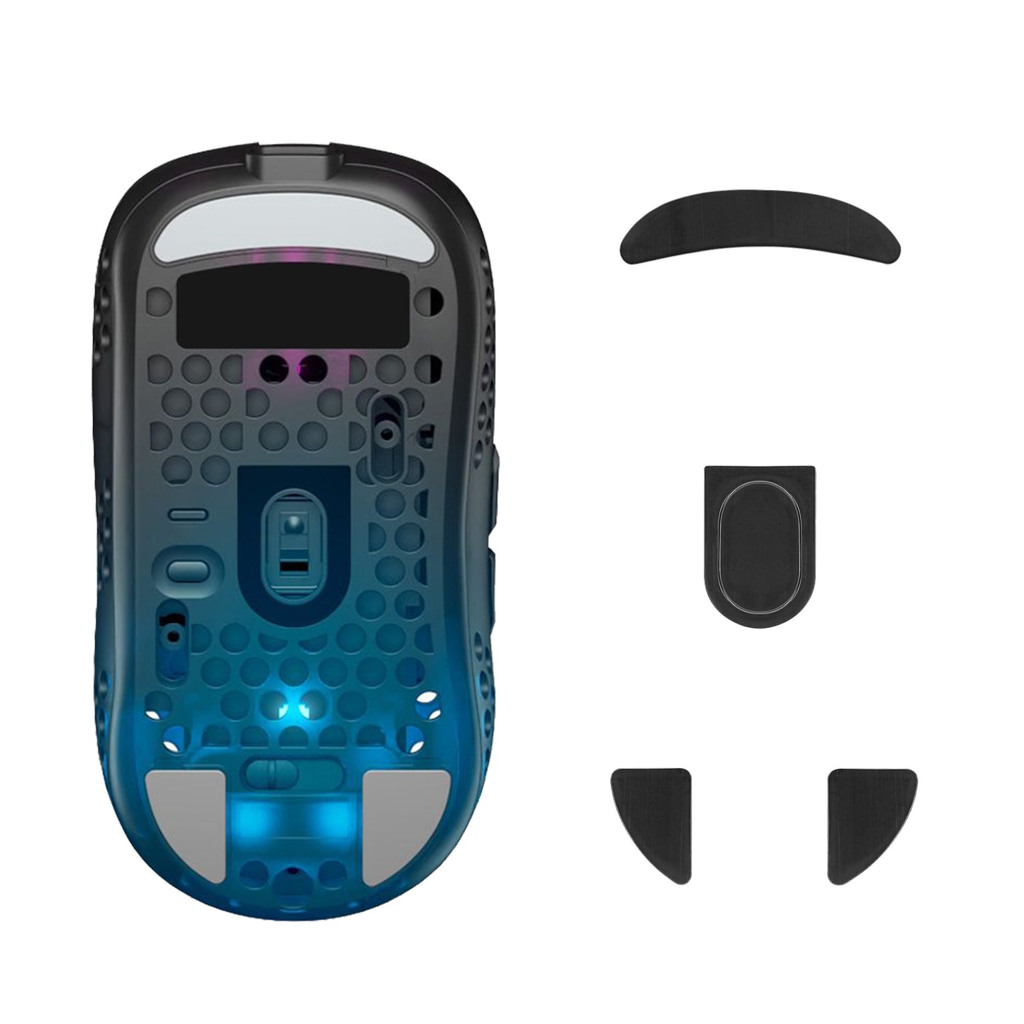 kwmobile Mouse Feet Sticker kompatibel mit Xtrfy MZ1W Ersatz Glider - Mausfüße passgenau - Maus Glides in Schwarz Schwarz  
