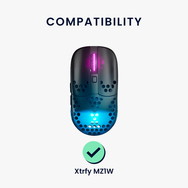 kwmobile Mouse Feet Stickers compatible with Xtrfy MZ1W Replacement Gliders - Precision Mouse Feet - Mouse Glides