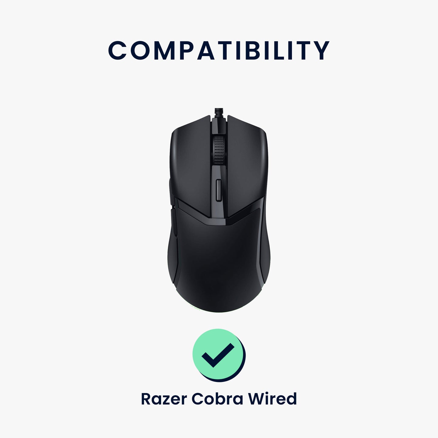 kwmobile Mouse Feet Sticker compatible with Razer Cobra Wired Replacement Glider Mouse Feet precisely fitting Mouse Glides