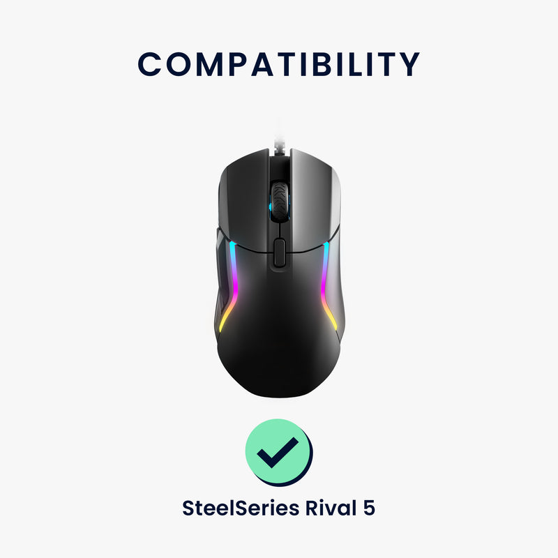 kwmobile Mouse Feet Stickers compatible with SteelSeries Rival 5 Replacement Gliders Mouse Feet precise fit Mouse Glides
