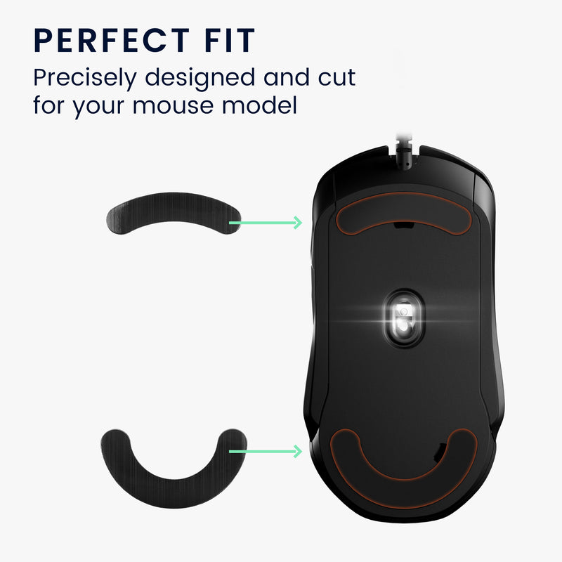 kwmobile Mouse Feet Stickers compatible with SteelSeries Rival 5 Replacement Gliders Mouse Feet precise fit Mouse Glides