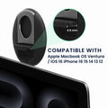 kwmobile Webcam Mount compatible with Apple Macbook OS Ventura / iOS 16 iPhone 16 15 14 13 12 Mount - Magnetic Camera Holder for Monitor