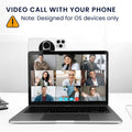 kwmobile Webcam Mount compatible with Apple Macbook OS Ventura / iOS 16 iPhone 16 15 14 13 12 Mount - Magnetic Camera Holder for Monitor