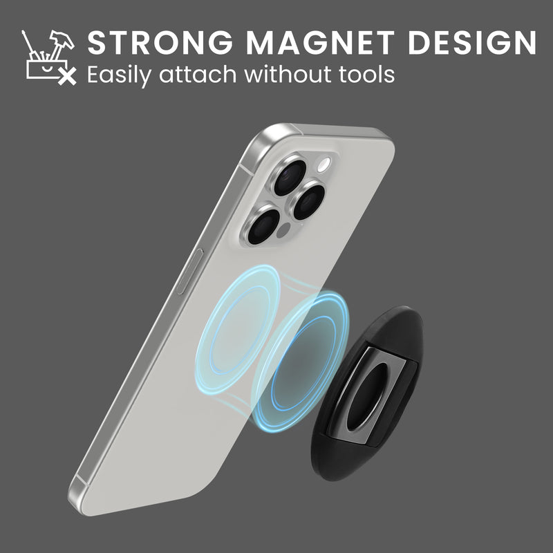 kwmobile Webcam Mount compatible with Apple Macbook OS Ventura / iOS 16 iPhone 16 15 14 13 12 Mount - Magnetic Camera Holder for Monitor