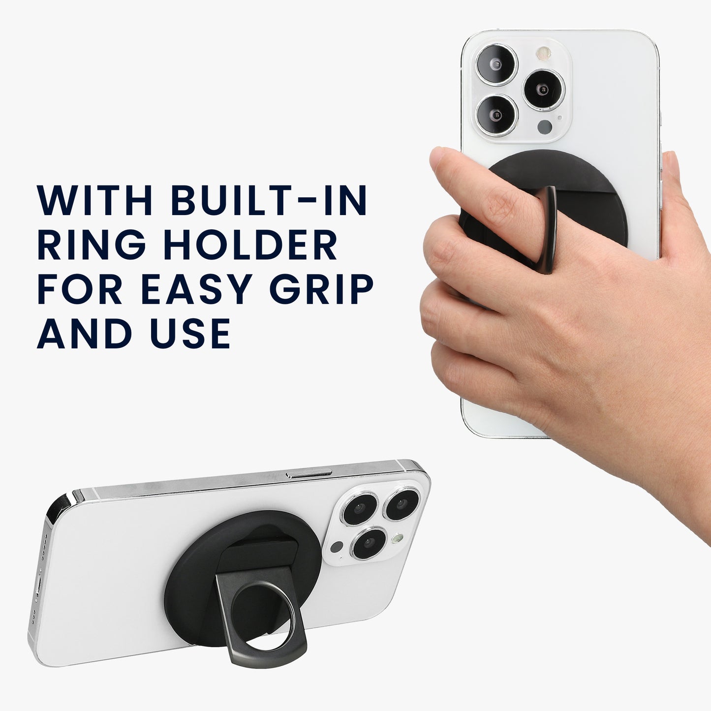 kwmobile Webcam Mount compatible with Apple Macbook OS Ventura / iOS 16 iPhone 16 15 14 13 12 Mount - Magnetic Camera Holder for Monitor