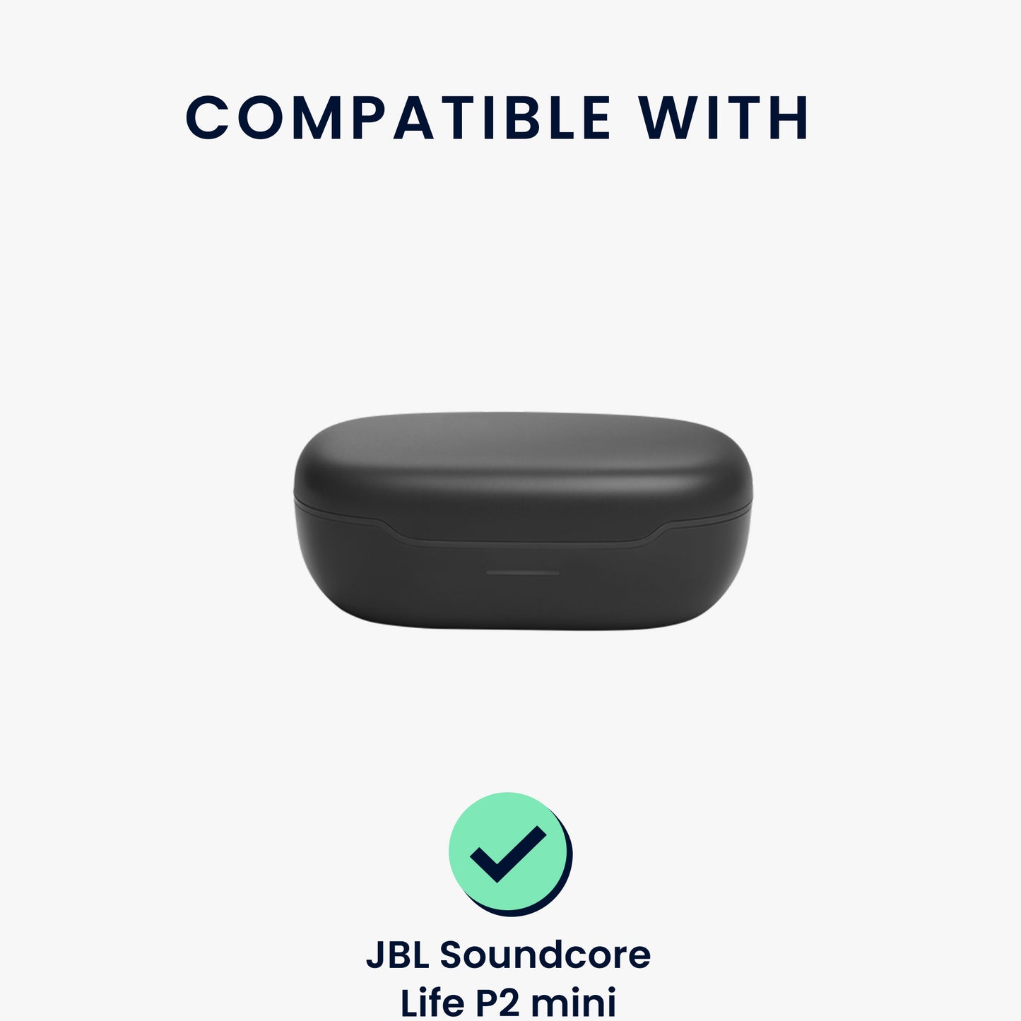 kwmobile Case for Anker Soundcore Life P2 mini Cover - Headphone Protective Case with Carabiner