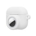 kwmobile 2-in-1 Case Compatible with Apple AirPods 3 - Headphone Case Compatible with Airtag - Protective Cover with Carabiner