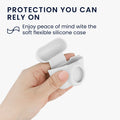 kwmobile 2-in-1 Case Compatible with Apple AirPods 3 - Headphone Case Compatible with Airtag - Protective Cover with Carabiner