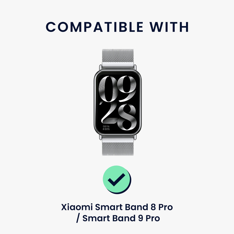 kwmobile Replacement Strap Compatible with Xiaomi Smart Band 8 Pro / Band 9 Pro / Redmi Watch 5 / Redmi Watch 4 - Fitness Tracker with Magnetic Closure
