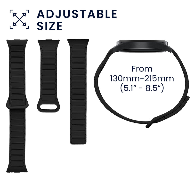 kwmobile Replacement Strap Compatible with Xiaomi Smart Band 8 Pro / Band 9 Pro / Redmi Watch 5 / Redmi Watch 4 - Fitness Tracker with Magnetic Closure