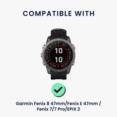 kwmobile Ersatzarmband kompatibel mit Garmin Fenix 8 47mm / Fenix E 47mm / Fenix 7 / 7 Pro / EPIX 2 Armband
