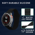 kwmobile Replacement Strap Compatible with Garmin Fenix 8 47mm / Fenix E 47mm / Fenix 7 / 7 Pro / EPIX 2 Band - Fitness Tracker Band with Magnetic Clasp