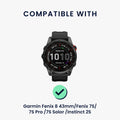 kwmobile Replacement Strap Compatible with Garmin Fenix 8 43mm / Fenix 7S / 7S Pro / 7S Solar / Instinct 2S Fitness Tracker Band Magnetic Clasp