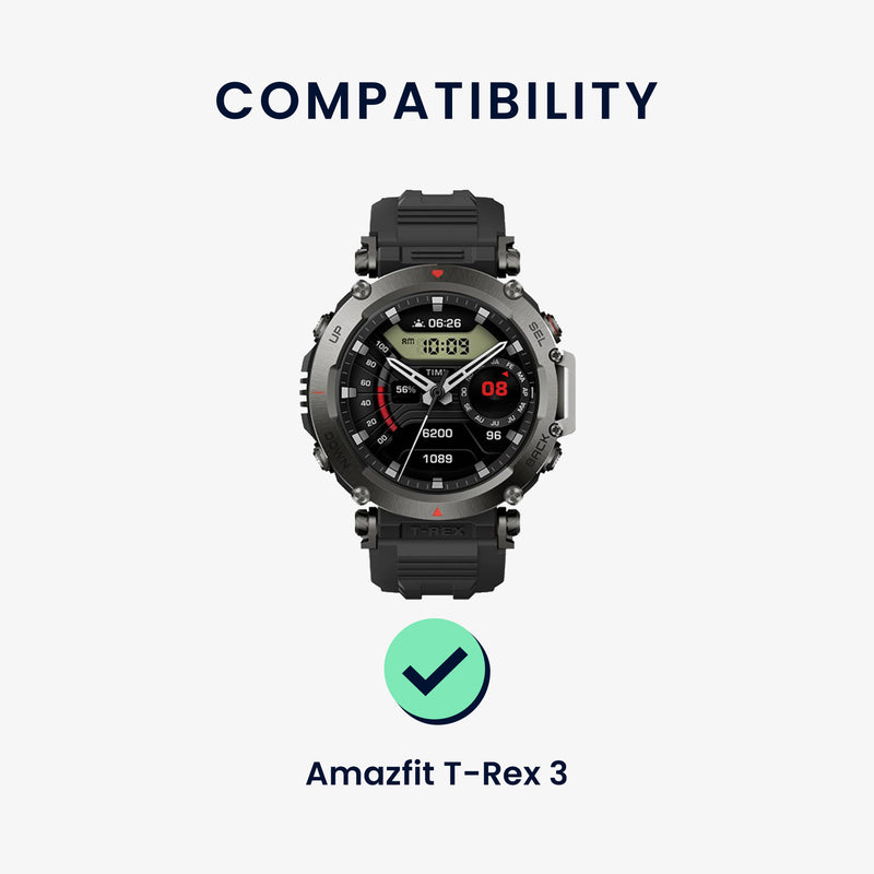 kwmobile Silicone Watch Strap for Amazfit T-Rex 3 - Replacement Band for Fitness Tracker Smartwatch