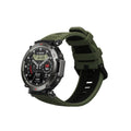 kwmobile 1x Uhrenarmband für Amazfit T-Rex 3 Armband - Fitnesstracker Band Set aus TPU Silikon - Ersatzarmband Smartwatch - Dunkelgrün Schwarz Dunkelgrün  [dsg02]