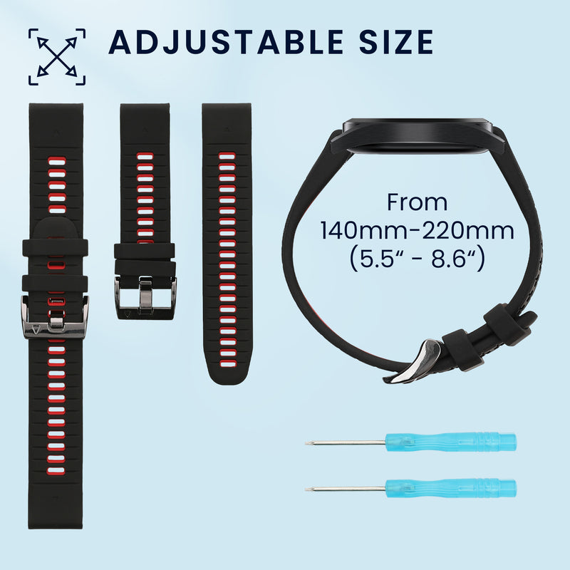 kwmobile Watch Strap for Garmin Epix 2 / Instinct 2 / Instinct 3 45mm / Fenix 8 47mm Wristband Replacement Band for Fitness Tracker Replacement Strap Smartwatch