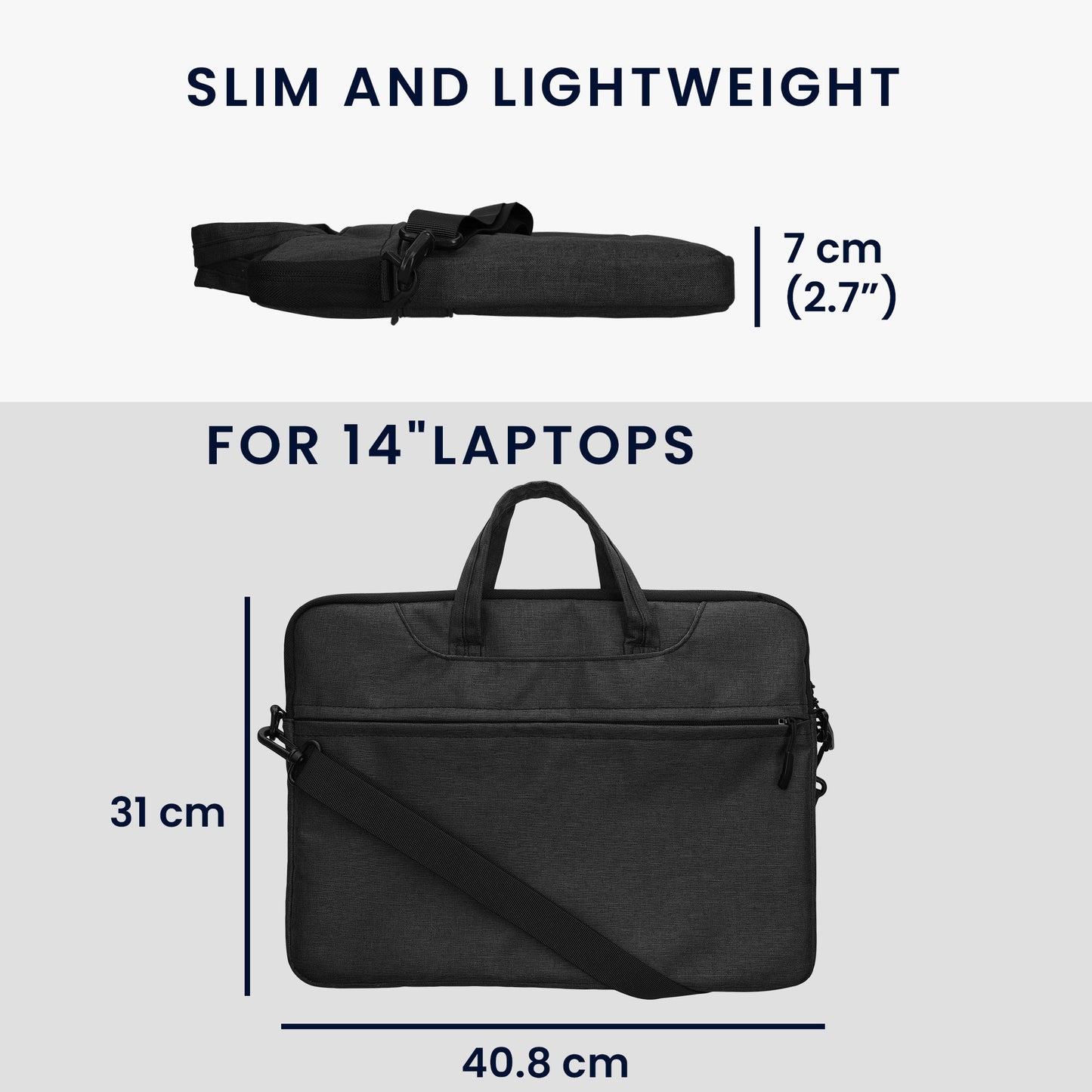 kwmobile Laptop Bag compatible with Lenovo 14" Notebook Laptop Chromebook Macbook 14 inch Bag - Slim Sleeve for Laptop - Case