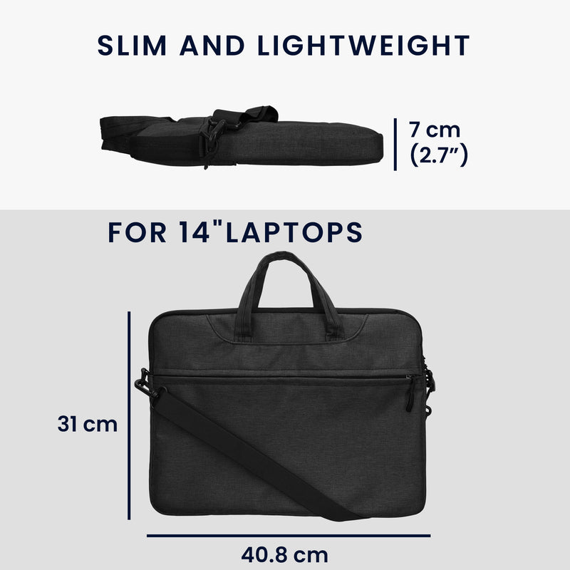 kwmobile Laptop Bag compatible with Lenovo 14" Notebook Laptop Chromebook Macbook 14 inch Bag - Slim Sleeve for Laptop - Case