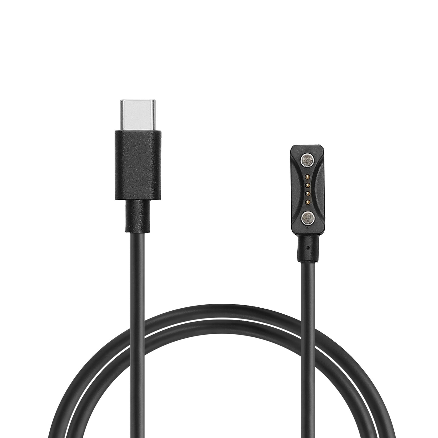 kwmobile USB C Ladekabel kompatibel mit Polar Pacer / Pacer Pro - Kabel Charger - Smart Watch Typ C Ersatzkabel - Fitnesstracker Aufladekabel Schwarz  