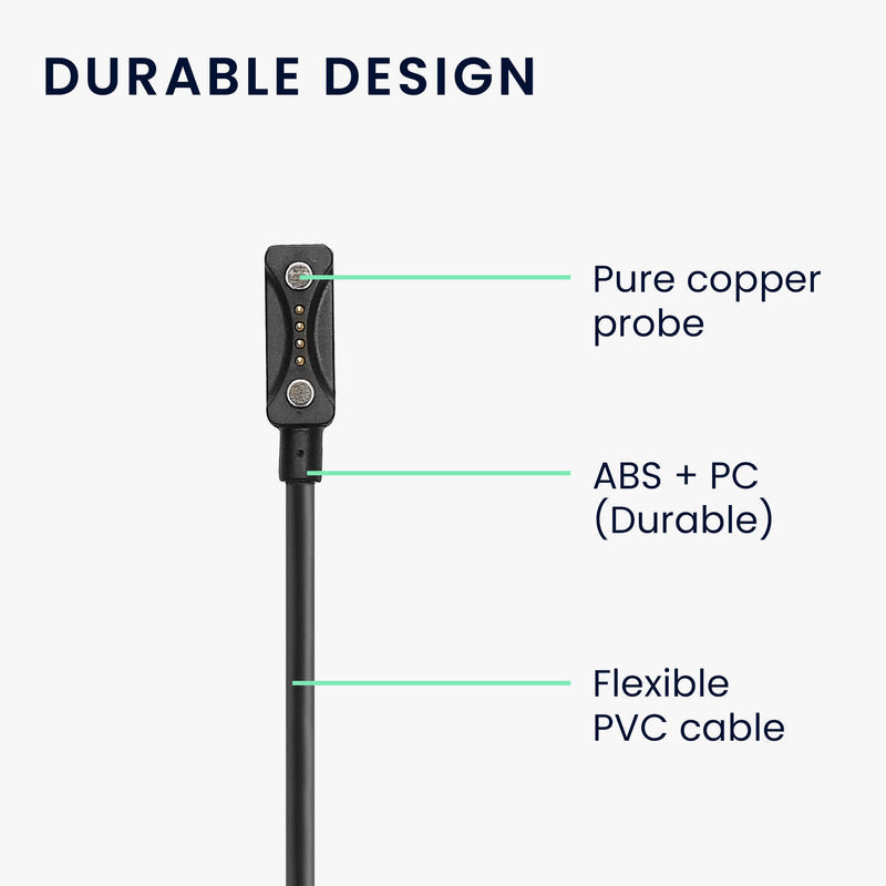 kwmobile USB C Charging Cable compatible with Polar Pacer / Pacer Pro - Cable Charger - Smart Watch Replacement Cable - Fitness Tracker Charging Cable