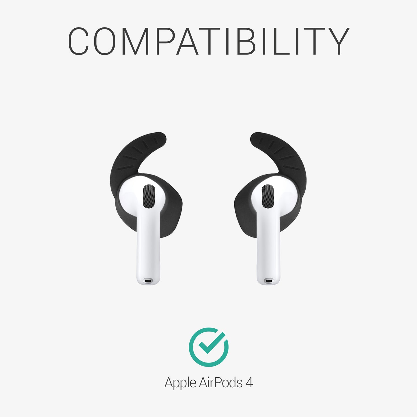 kwmobile 5 Ear Holders Compatible with Apple Airpods 4 - Ear Hooks