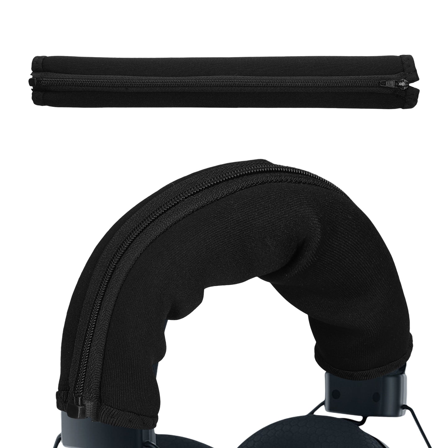 kwmobile Kopfband Abdeckung kompatibel mit Razer BlackShark V2 X / V2Pro / V2 SE Case - Neopren Stirnband Polster - Kopfhörer Schutz - Schwarz Schwarz  