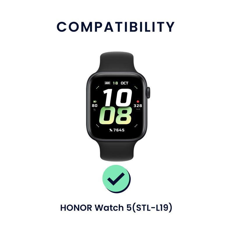 kwmobile Watch Strap for HONOR Watch 5 (STL-L19) Fitness Tracker Band Set Replacement Strap Smartwatch