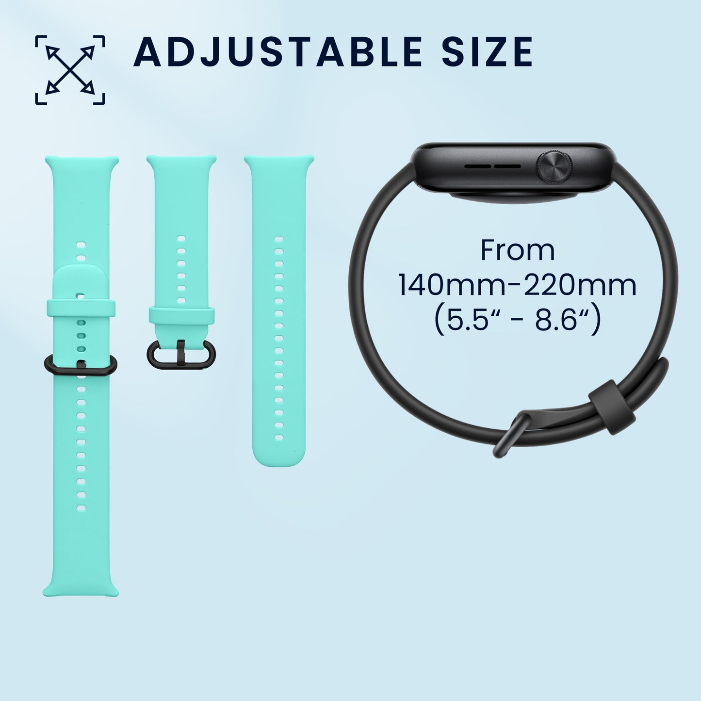 kwmobile Watch Strap for HONOR Watch 5 (STL-L19) Fitness Tracker Band Set Replacement Strap Smartwatch