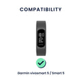 kwmobile Watch Strap for Garmin vivosmart 5 / Smart 5 Strap Fitness Tracker Band Set Replacement Strap Smartwatch