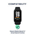kwmobile Watch Strap for Xiaomi Redmi Band 3 / Smart Band 9 Active Strap Fitness Tracker Band Set Replacement Strap Smartwatch