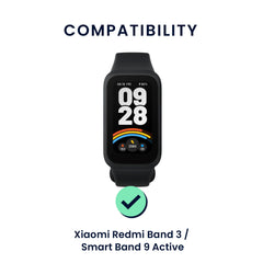 kwmobile Uhrenarmband für Xiaomi Redmi Band 3 / Smart Band 9 Active Armband Fitnesstracker Band Set Ersatzarmband