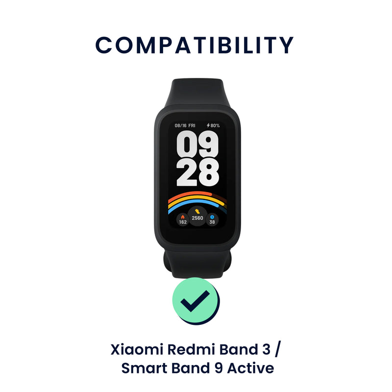 kwmobile Watch Strap for Xiaomi Redmi Band 3 / Smart Band 9 Active Strap Fitness Tracker Band Set Replacement Strap Smartwatch