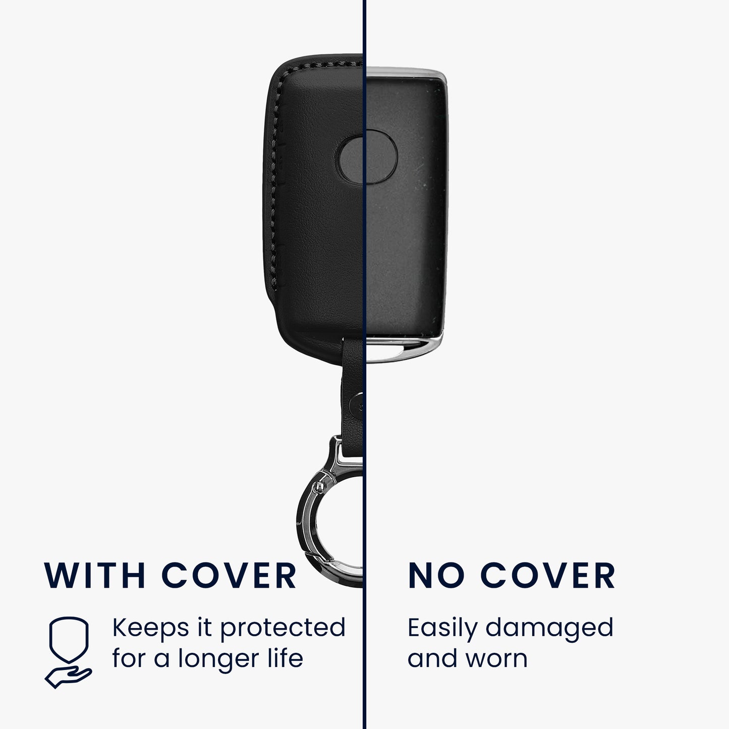 kwmobile Premium Car Key Protective Cover compatible with Mazda 3-button CX30 CX50 CX60 CX90 MX-30 Case Key Fob Bag