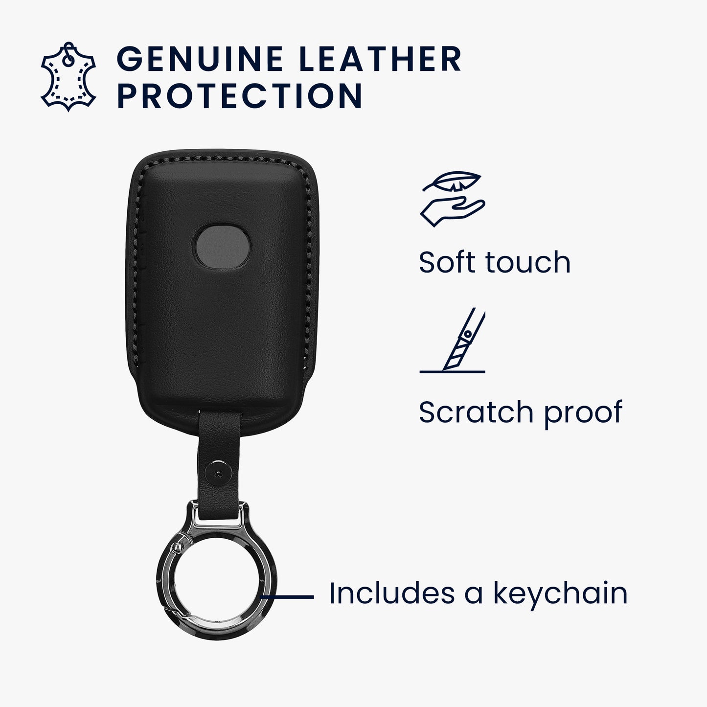 kwmobile Premium Car Key Protective Cover compatible with Mazda 3-button CX30 CX50 CX60 CX90 MX-30 Case Key Fob Bag