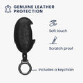kwmobile Premium Car Key Protective Cover compatible with Hyundai 7-Button Ioniq 6 Grandeur GN7 KONA 2023 Case - Key Bag