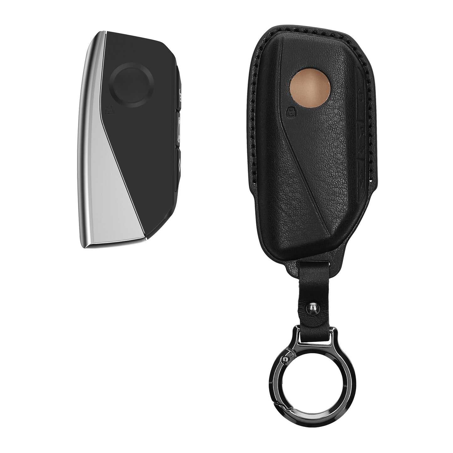 kwmobile Premium Car Key Protective Cover compatible with BMW 4-Button X7 X1 U11 iX ix1 7 Series G07 I7 Car Key Case - Key Pouch