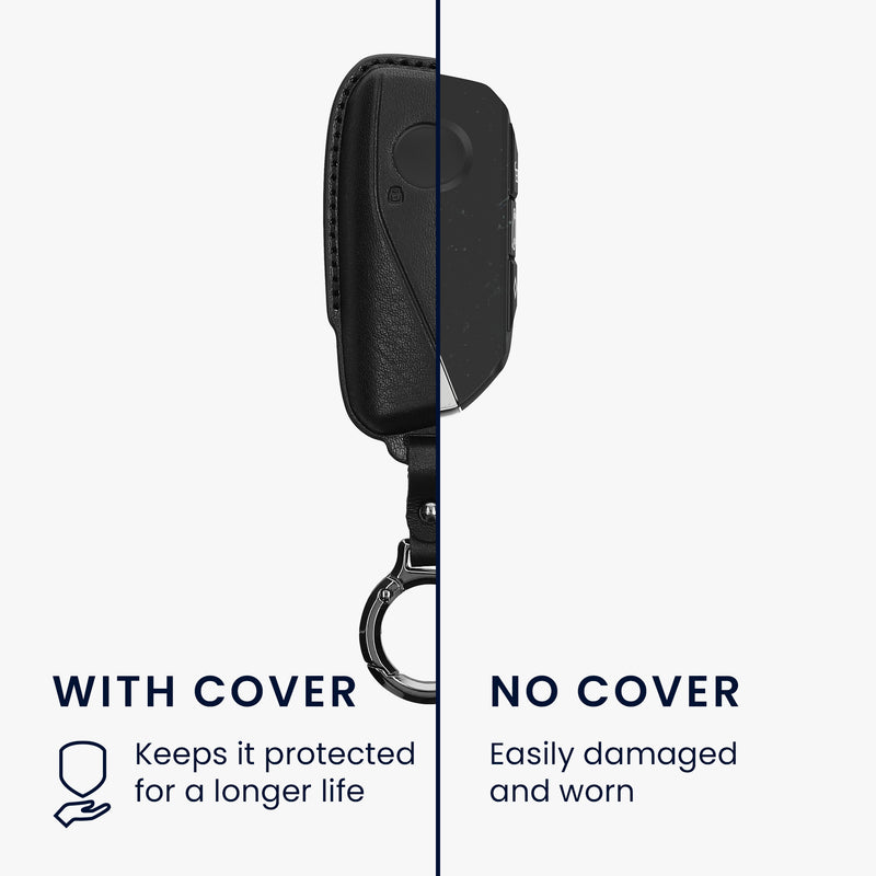 kwmobile Premium Car Key Protective Cover compatible with BMW 4-Button X7 X1 U11 iX ix1 7 Series G07 I7 Car Key Case - Key Pouch