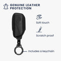 kwmobile Premium Car Key Protective Cover compatible with BMW 4-Button X7 X1 U11 iX ix1 7 Series G07 I7 Car Key Case - Key Pouch