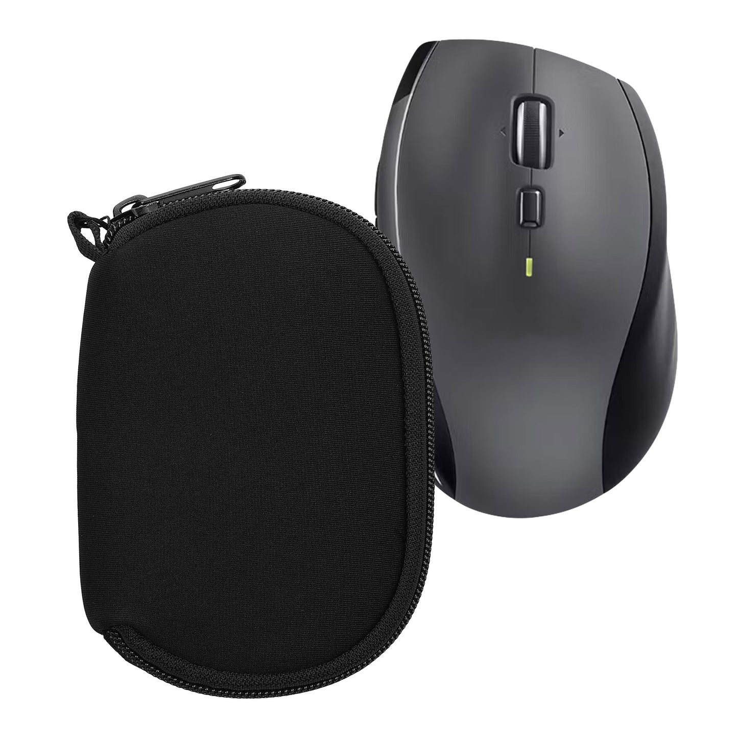 kwmobile Hülle kompatibel mit Logitech M720 TRIATHLON / M705 MARATHON - Neopren Hülle für PC Mouse Schutzhülle - Computer Maus Tasche - Neopren Tasche für PC-Maus - Schwarz Schwarz  