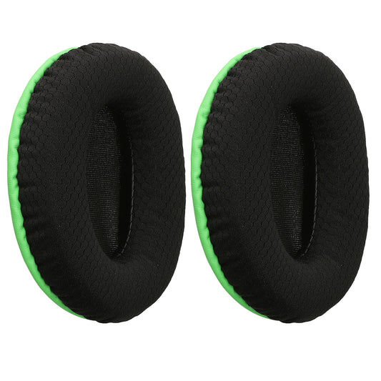 kwmobile 2x Mesh Polyester Ohr Polster für Kingston HyperX Cloud II / Cloud 2 / Cloud 1 Ohrpolster - Ersatz Ohrpolster - Kopfhörer Ersatzteile - Kopfhörer Ersatzpolster für Over Ear Headphones Schwarz  