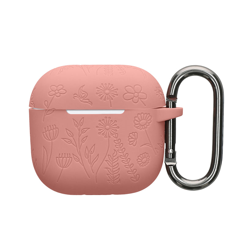 kwmobile Silicone Case for Apple AirPods 4 Case - Headphone Protective Cover with Carabiner